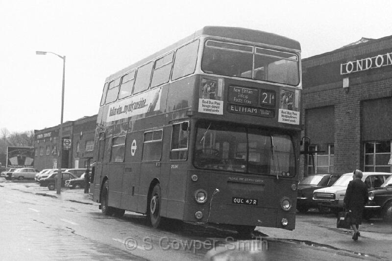 21A BW16,12,DMS2047,21A,Eltham Well Hall Station,Sidcup Garage,041977.JPG