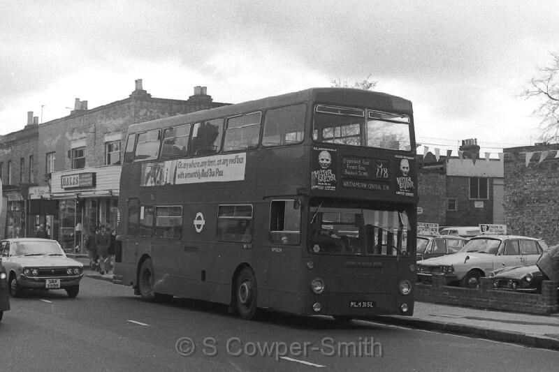 278,BW12,09,DMS1316,278,Walthmstow Central Stn,Stratford,021977.JPG